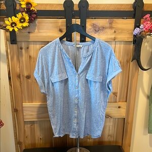 Parallel Skies Light Blue Women's Button-Down Shirt